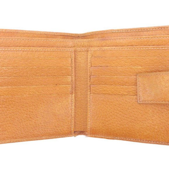 Gucci Wallet Purse Folding wallet GG Beige Brown Woman Authentic Used Y4135 - Picture 5 of 6